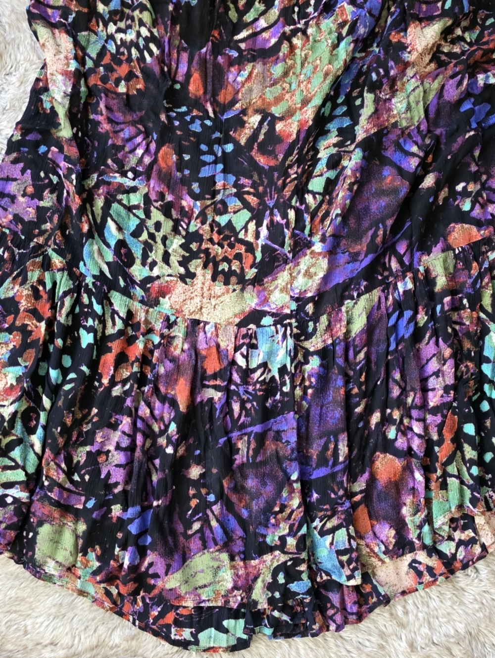 Free People Monarch Maxi Dress Racer Back Multicolored Floral Women's - Picture 5 of 16